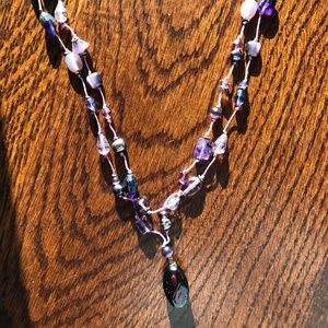 Beaded purple & pinks necklace from Talbots